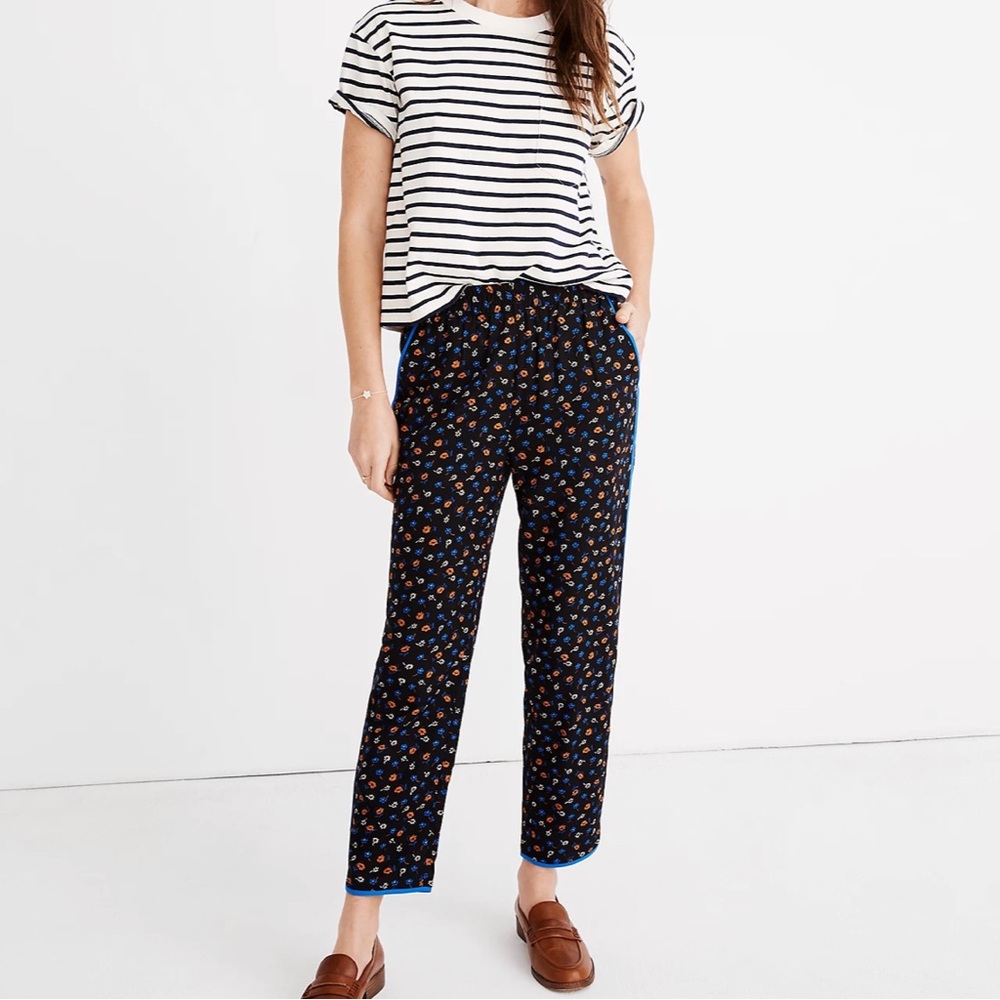 Madewell Track Trousers in Prairie Posies Floral Size Medium